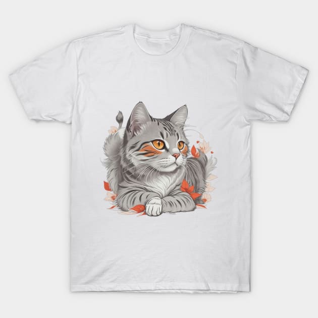 Elegant cat T-Shirt by pplotaz